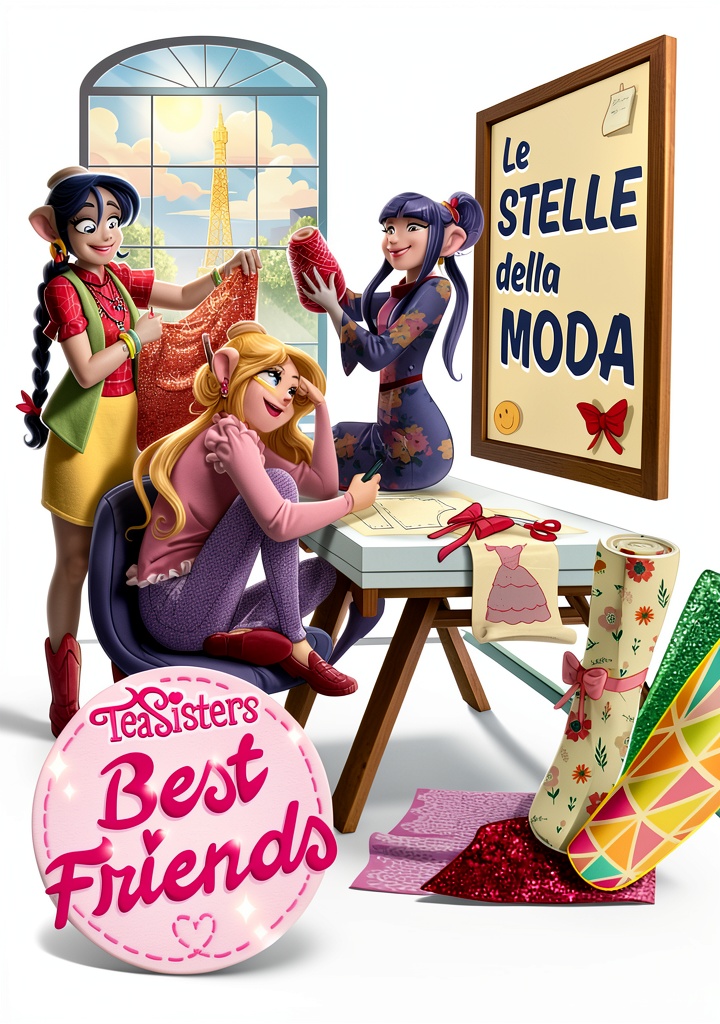 Installing Italian Fashion Book Best Friends Series Edizioni Piemme Kindle on a wooden desk
